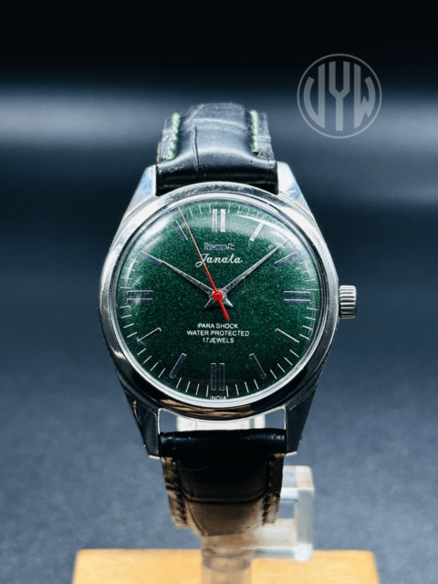 Rare Vintage HMT Janata Green Dial Hand Winding {Hand winding} Men's Watch Movement 17 Jewels - Image 4