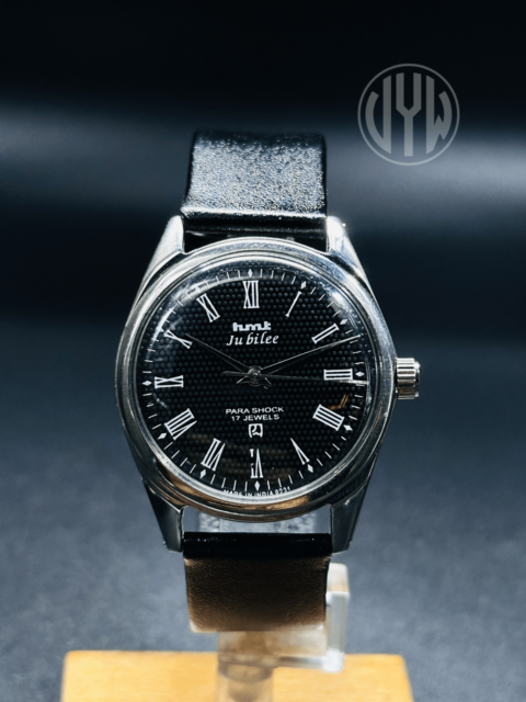Rare Vintage HMT Jubilee Black Dial Hand Winding {Hand winding} Men's Watch Movement 17 Jewels