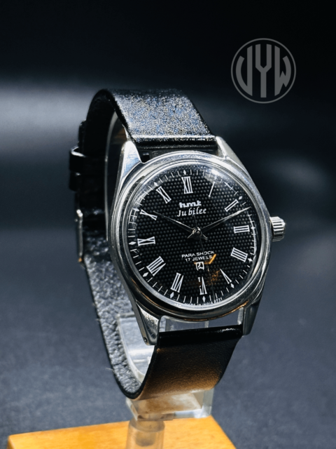Rare Vintage HMT Jubilee Black Dial Hand Winding {Hand winding} Men's Watch Movement 17 Jewels - Image 4