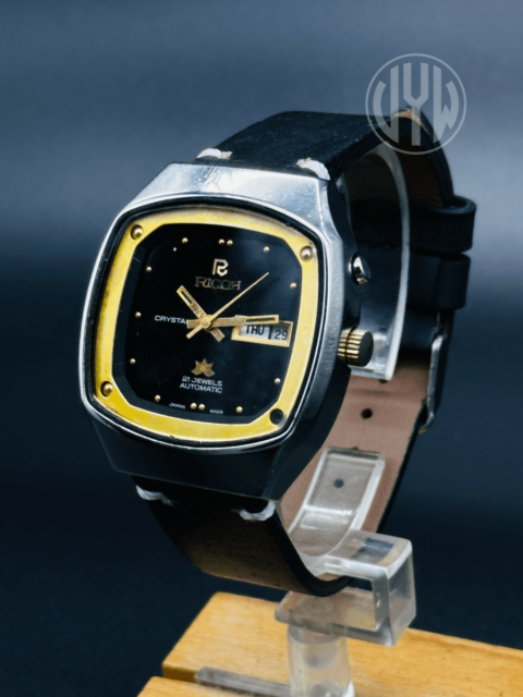 Man RICOH CRYSTAL automatic Vintage Men's Wrist Watches All stainless steel Date Japan Shockproof /Waterresistant - Image 2