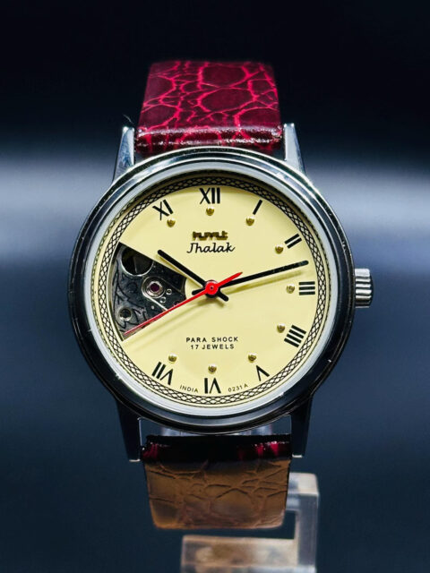 Rare vintage Original HMT Jhalak Mechanical Hand-winding 17Jewels Cream Dial ,Men's Wrist Watch